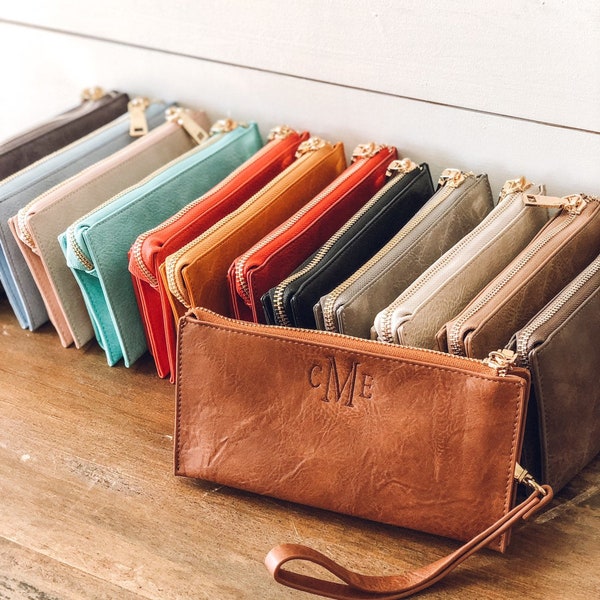 Monogrammed Wristlet Etsy