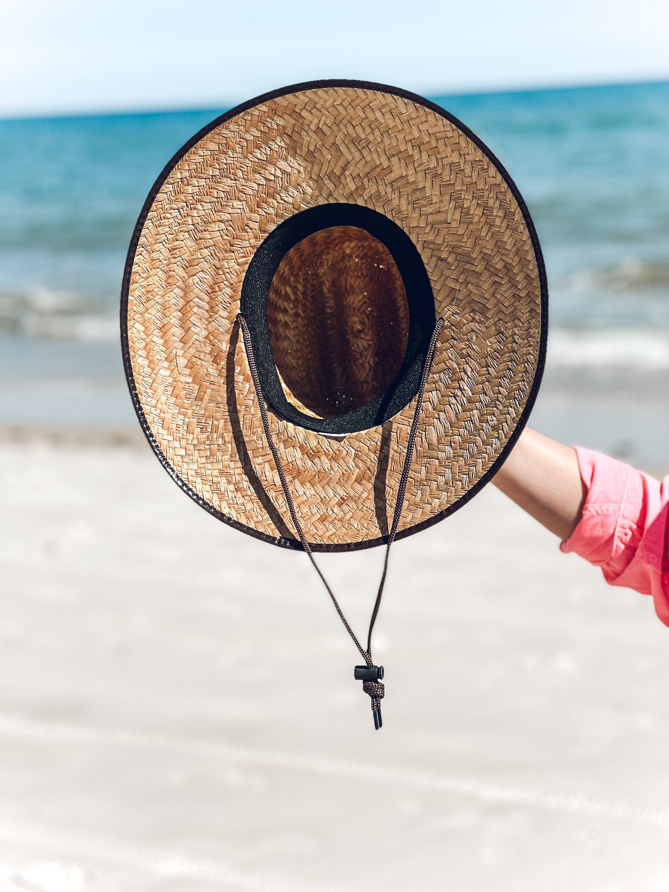 Kids Straw Lifeguard Hat With Leather Patch Monogram - Personalized ...