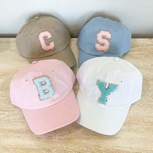 Youth Varsity Letter Patch Hat  - Personalized Kids BaseBall Cap