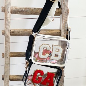 Bolso transparente con parche personalizado: bolso bandolera blanco para conciertos en estadios imagen 9