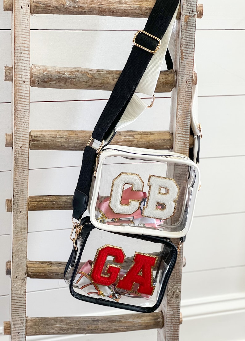 Bolso transparente con parche personalizado: bolso bandolera blanco para conciertos en estadios imagen 9