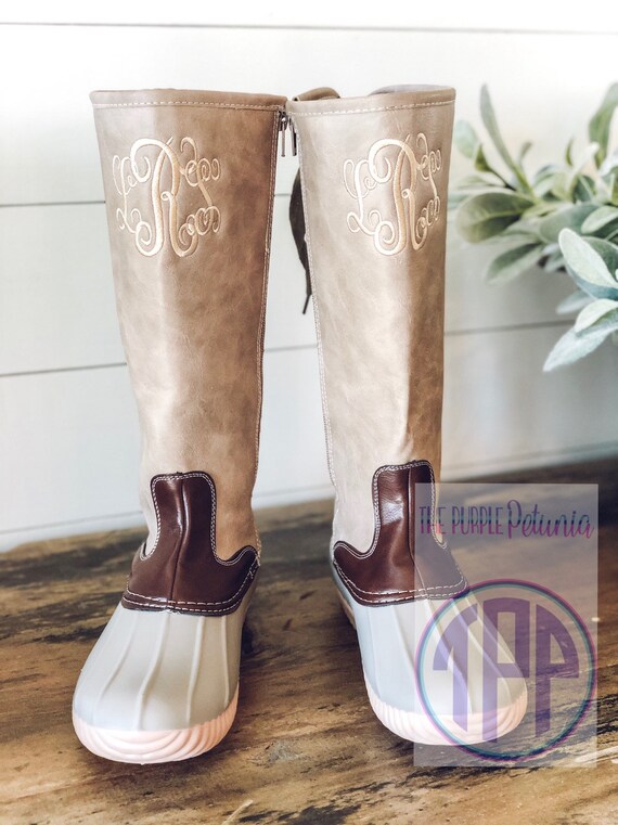 taupe duck boots