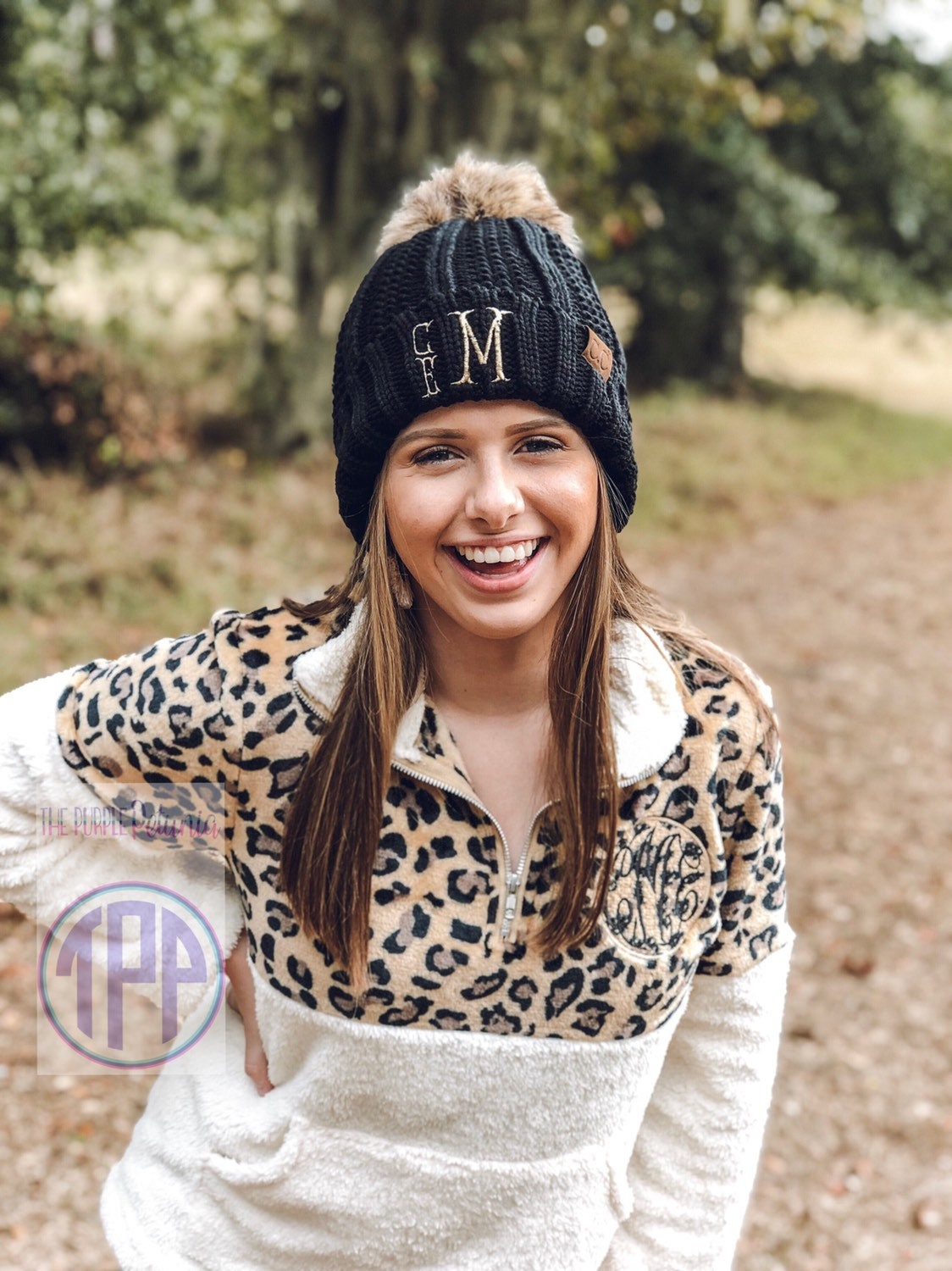 Custom Rhinestone Monogram Beanie - Ski Beanie / Fur Beanie / Knit Beanie /  Rhinestone Beanie / Bling Beanie / Winter Hat / Monogram Hat