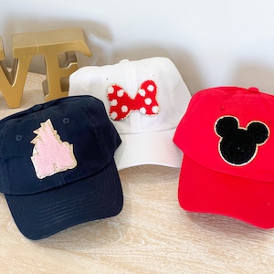 Magical Vacation Patch Hat: Custom Mouse Ears or Castle Baseball Cap