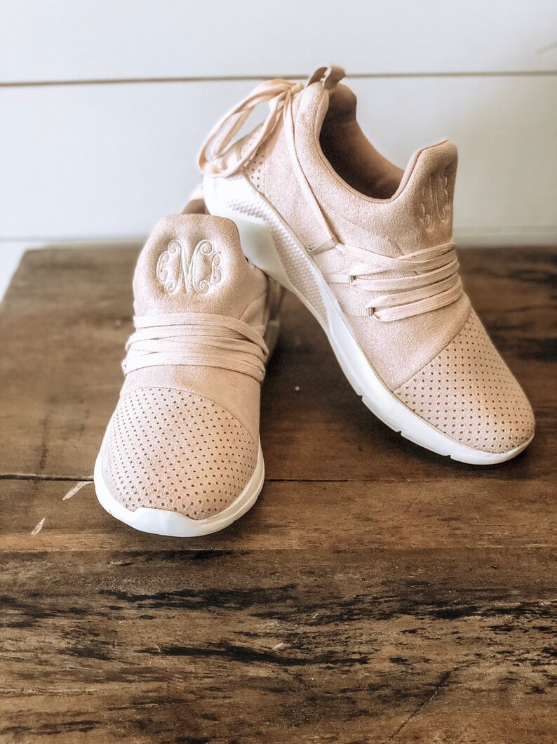 monogrammed tennis shoes