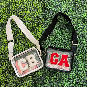 Bolso transparente con parche personalizado: bolso bandolera blanco para conciertos en estadios imagen 8