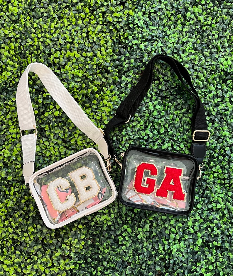 Bolso transparente con parche personalizado: bolso bandolera blanco para conciertos en estadios imagen 8