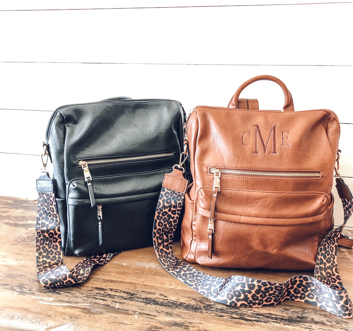 Convertible Backpack With Monogram and Guitar Strap Etsy