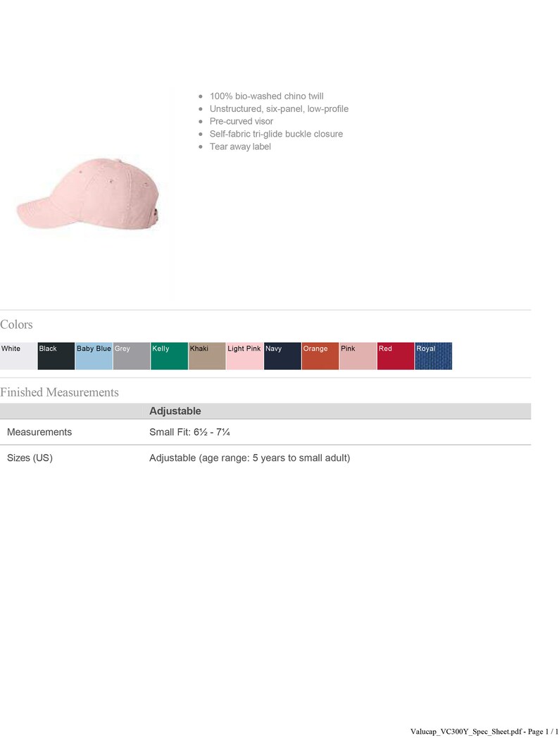 May include: A pink, unstructured, six-panel, low-profile baseball cap with a pre-curved visor and a self-fabric tri-glide buckle closure. The cap is made of 100% bio-washed chino twill and has a tear-away label.
