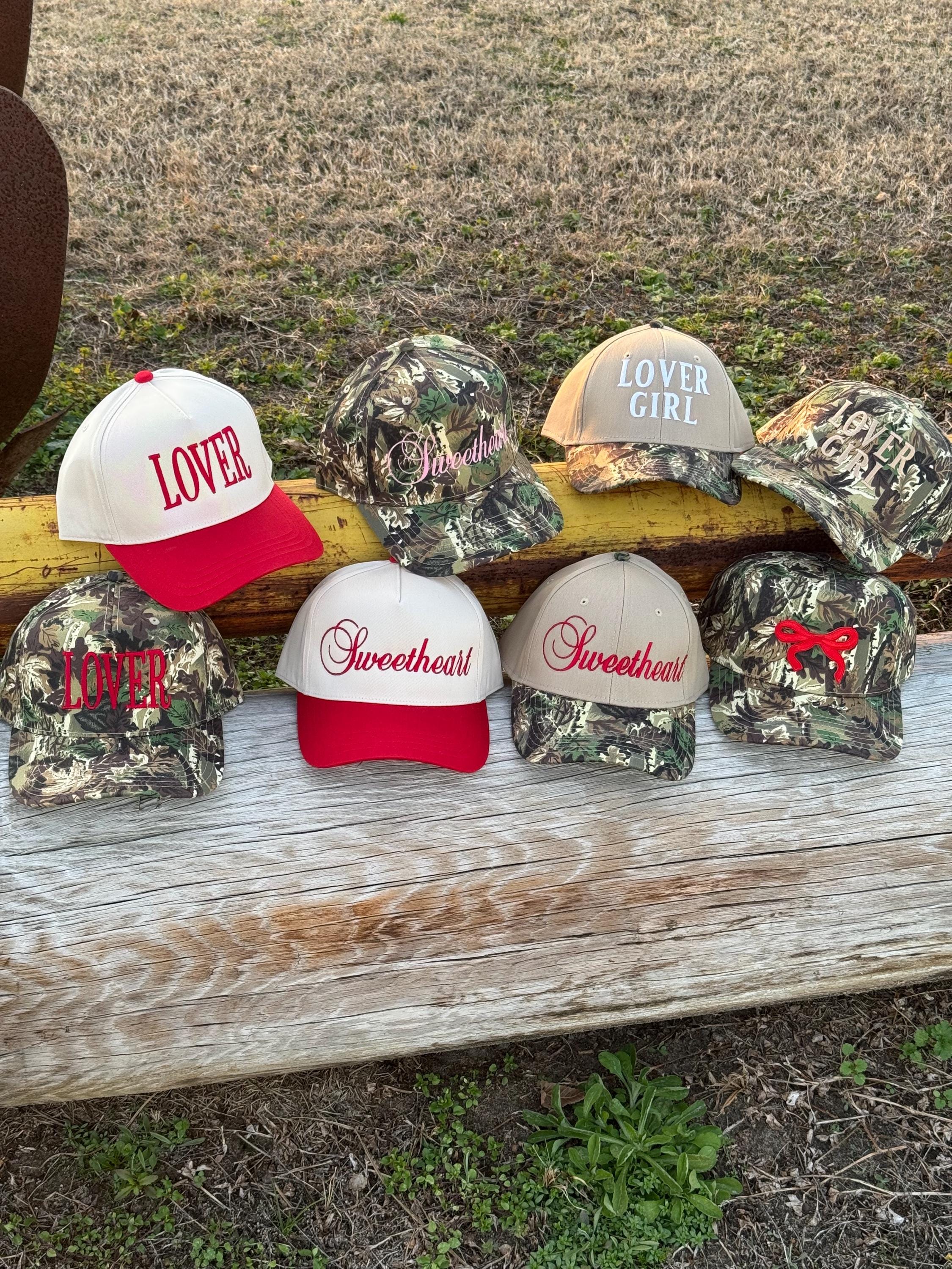 Sweetheart Two Tone Red Vintage Trucker Hat - Valentines Day 