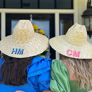 Straw Beachcomber Hat with Monogram