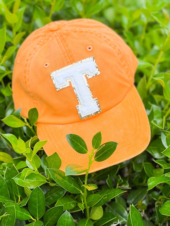 Orange Chenille Patch Hat: Tennessee 'T' Ball Cap Canada