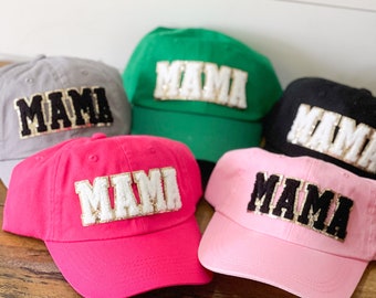 Mama Hat with Chenille Patches - Mother’s Day Gift - Mom Cap