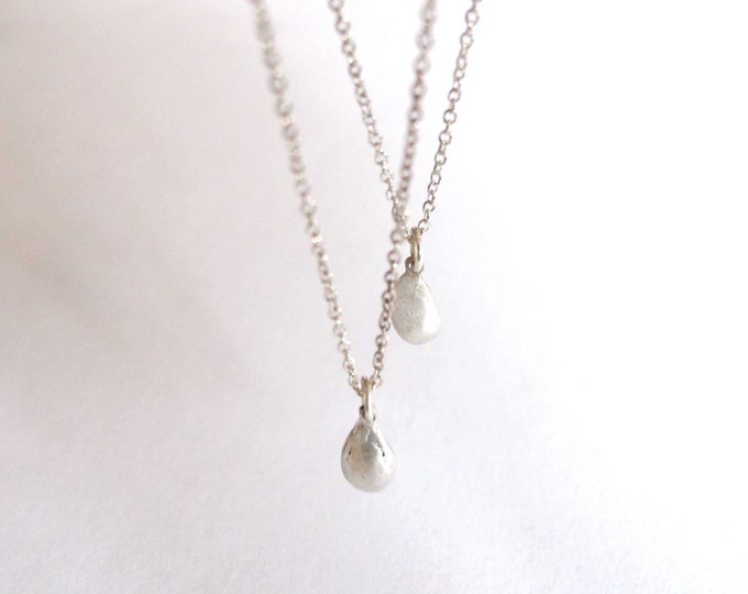 Tiny Silver Appleseed Pendant Necklace Apple Seed Pendant Etsy UK