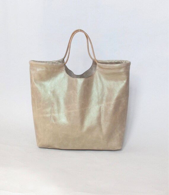 taupe tote bag