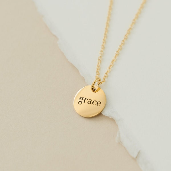 Grace Necklace, His Grace Is Sufficient, Minimalist Necklace, Faith Jewelry, Christian Jewelry, Missionary Gifts, Religious Jewelry, Gift