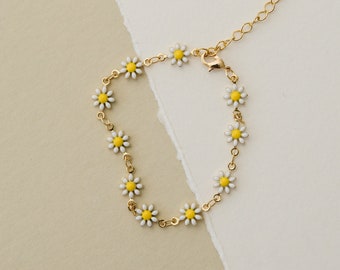Daisy Bracelet, Be Of Good Cheer Bracelet, Daisy Jewelry, Daisy Flower Meaning, Cheerful Daisy, Simple Daisy Bracelet, Faith Jewelry