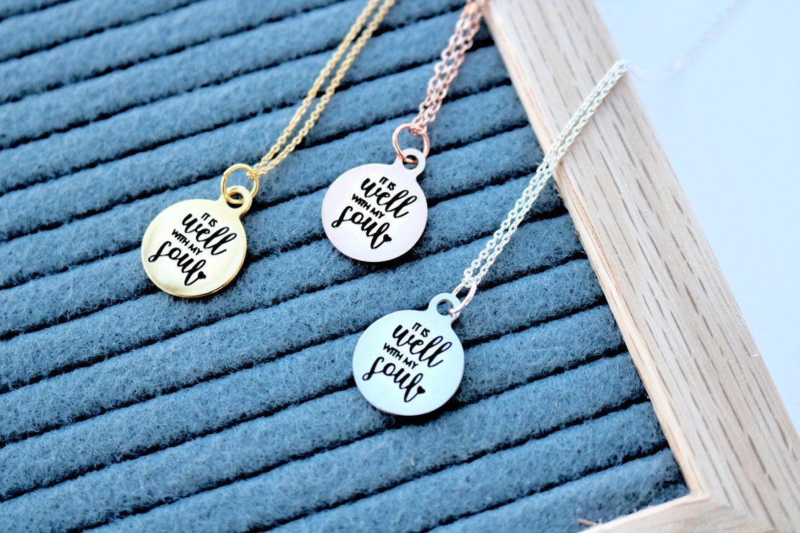 It is Well With My Soul in Rose Gold Christian Jewelry LDS Etsy