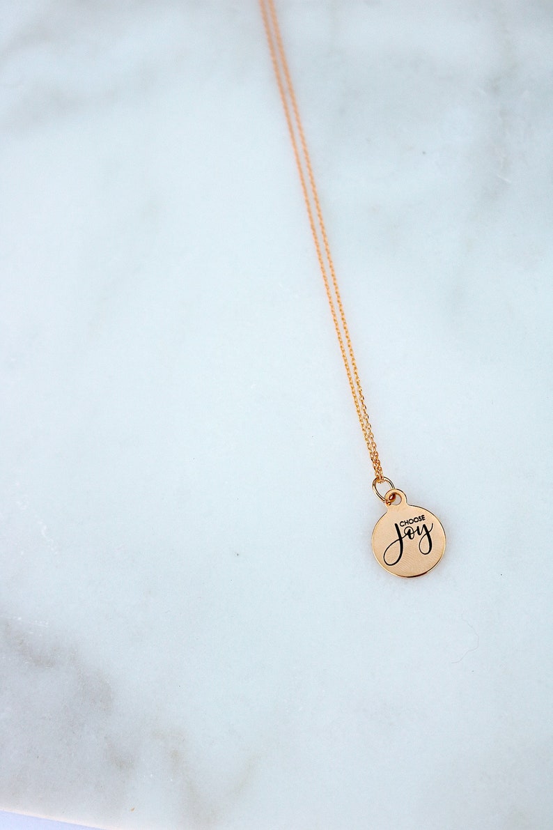 Choose Joy in Rose Gold Christian Jewelry LDS Faith 18 Etsy