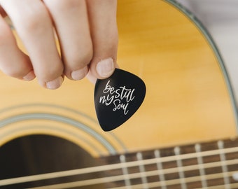 Be Still My Soul Guitar Pick, Guitar Pick For Him, Stocking Stuffer For Him, Christian Guitar Pick, Be Still Saying, LDS Gift, Father Gift