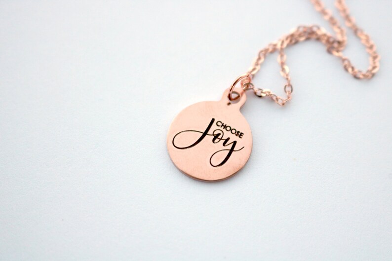 Choose Joy in Rose Gold Christian Jewelry LDS Faith 18 Etsy