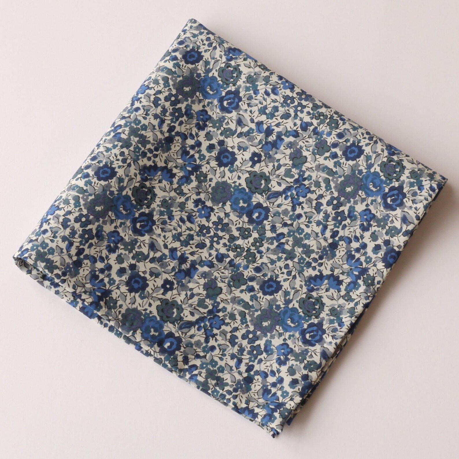 Mens floral Pocket Square Liberty pocket square blue Etsy