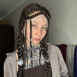 Braided Headband with Clip-In Braids | Kanekalon Hair | Boho Accessory