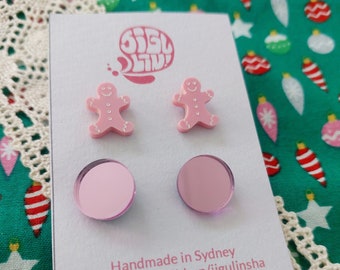 Christmas stud pack - Gingerbread man