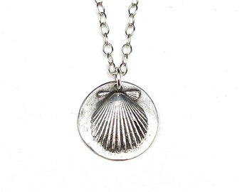 Scallop Shell Sterling Silver Necklace