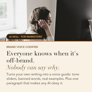 Brand Voice Codifier: Your voice, turned into a paragraph any AI must obey.