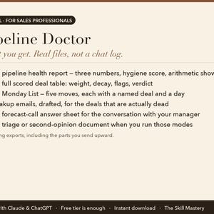 Pipeline Doctor: what you get, the files it produces