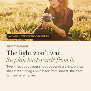 Shoot Planner: Every shoot, planned like your hundredth wedding.