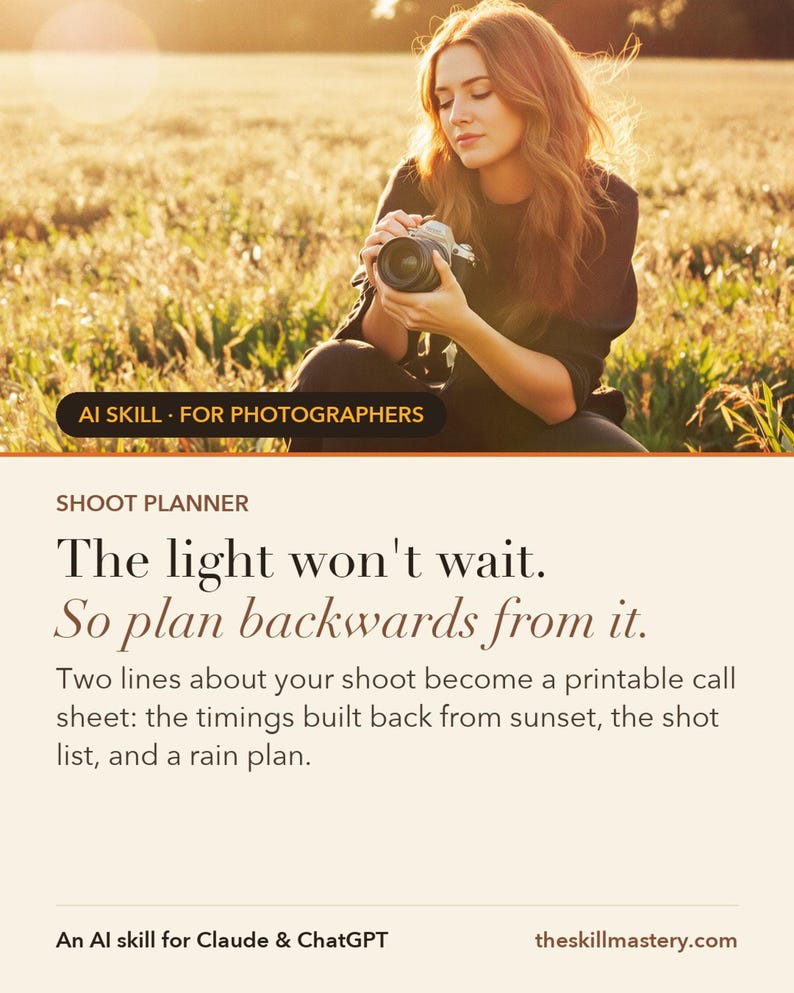 Shoot Planner: Every shoot, planned like your hundredth wedding.