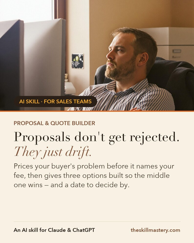 Proposal & Quote Builder: The proposal that closes costs their problem first.