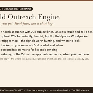 Cold Outreach Engine: what you get, the files it produces