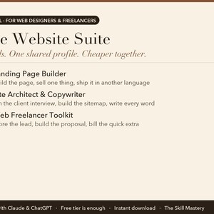 The Website Suite: what's in the bundle