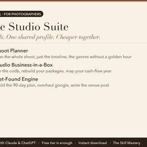 The Studio Suite: what's in the bundle