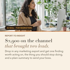 Report-to-Insight: You spent $2,900 on the channel that produced 2 leads.