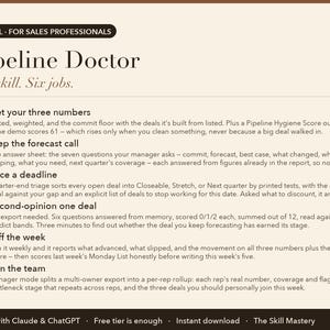 Pipeline Doctor: what it does, the six jobs