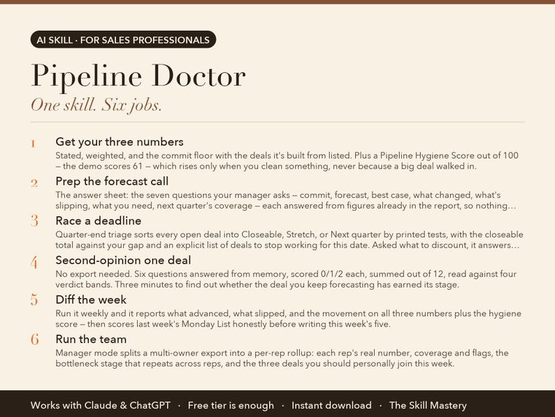 Pipeline Doctor: what it does, the six jobs