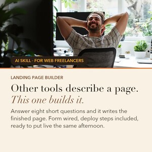 Landing Page Builder: A brief goes in. A deployable page comes out.
