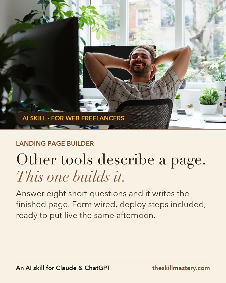 Landing Page Builder: A brief goes in. A deployable page comes out.