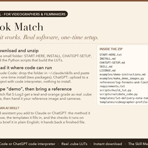 Look Match: how it works in three steps and what's inside the zip