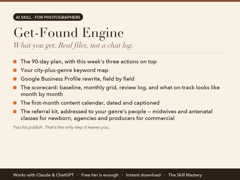 Get-Found Engine: what you get, the files it produces