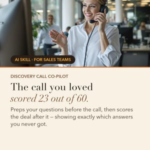 Discovery Call Co-Pilot: Walk in prepared. Walk out knowing if the deal is real.
