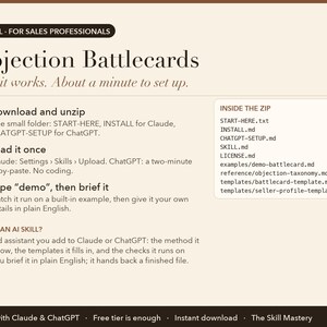 Objection Battlecards: how it works in three steps and what's inside the zip