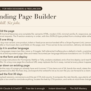Landing Page Builder: what it does, the six jobs