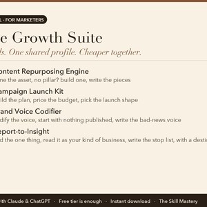 The Growth Suite: what's in the bundle