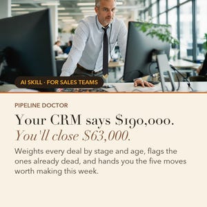 Pipeline Doctor: Your CRM says $190,000. Your real forecast is $63,000.