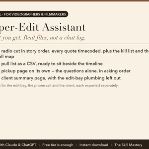 Paper-Edit Assistant: what you get, the files it produces